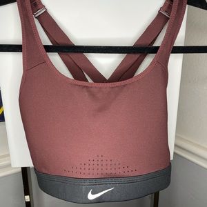 Nike maroon sports bra size S